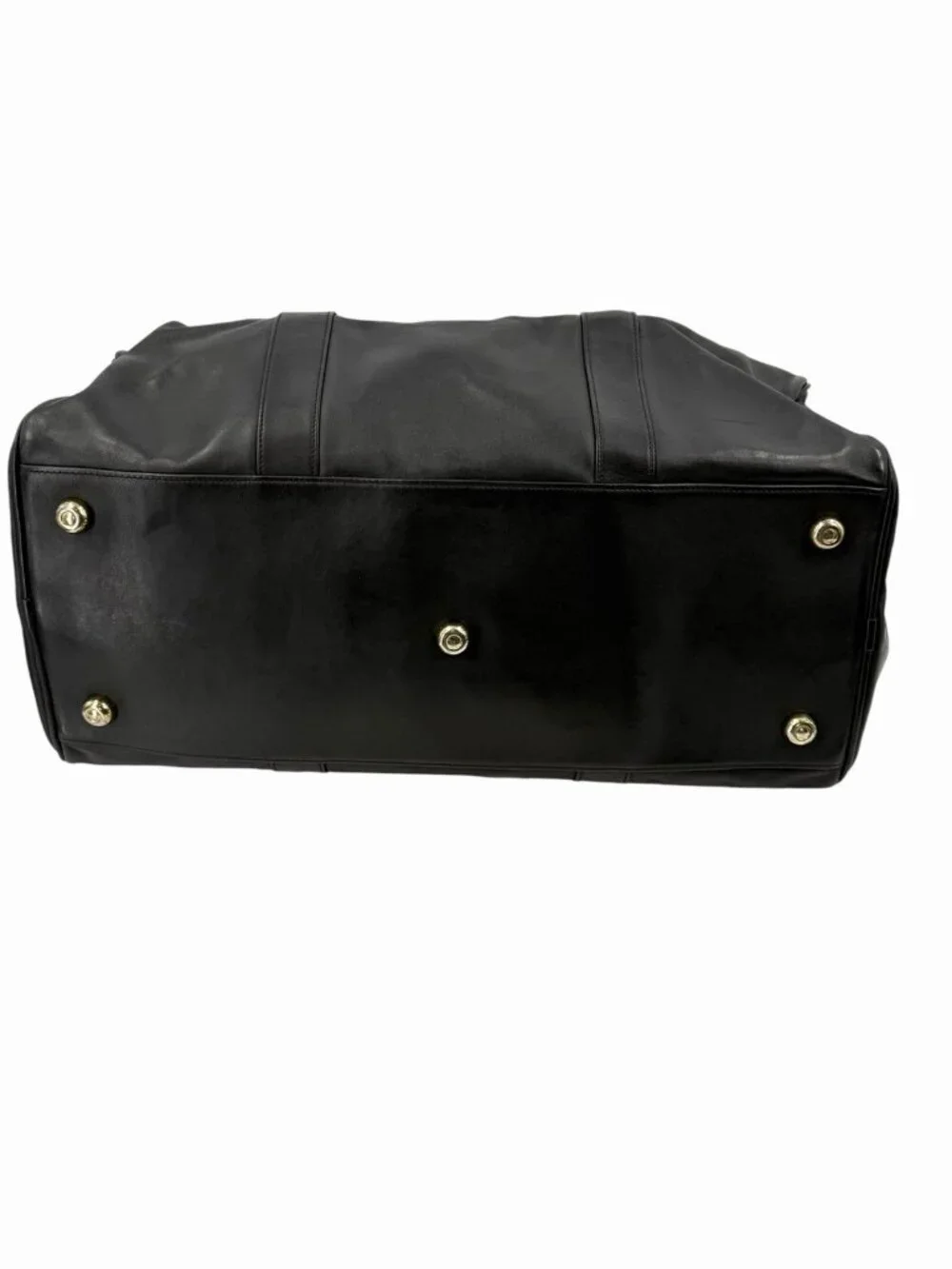 COACH Vintage Black Leather Duffel Weekender 0596 Bag